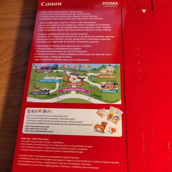 Canon PIXMA Matte Photo Paper MP 101 Sheets Inkjet Art Crafts - Picture 8 of 8